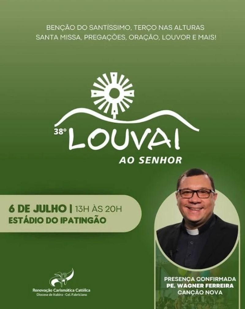 Presidente da Canção Nova estará em Ipatinga para o 38º Louvai
