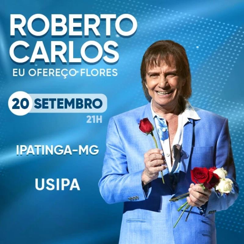 Roberto Carlos se apresenta em Ipatinga em setembro; ingressos chegam a R$1.000