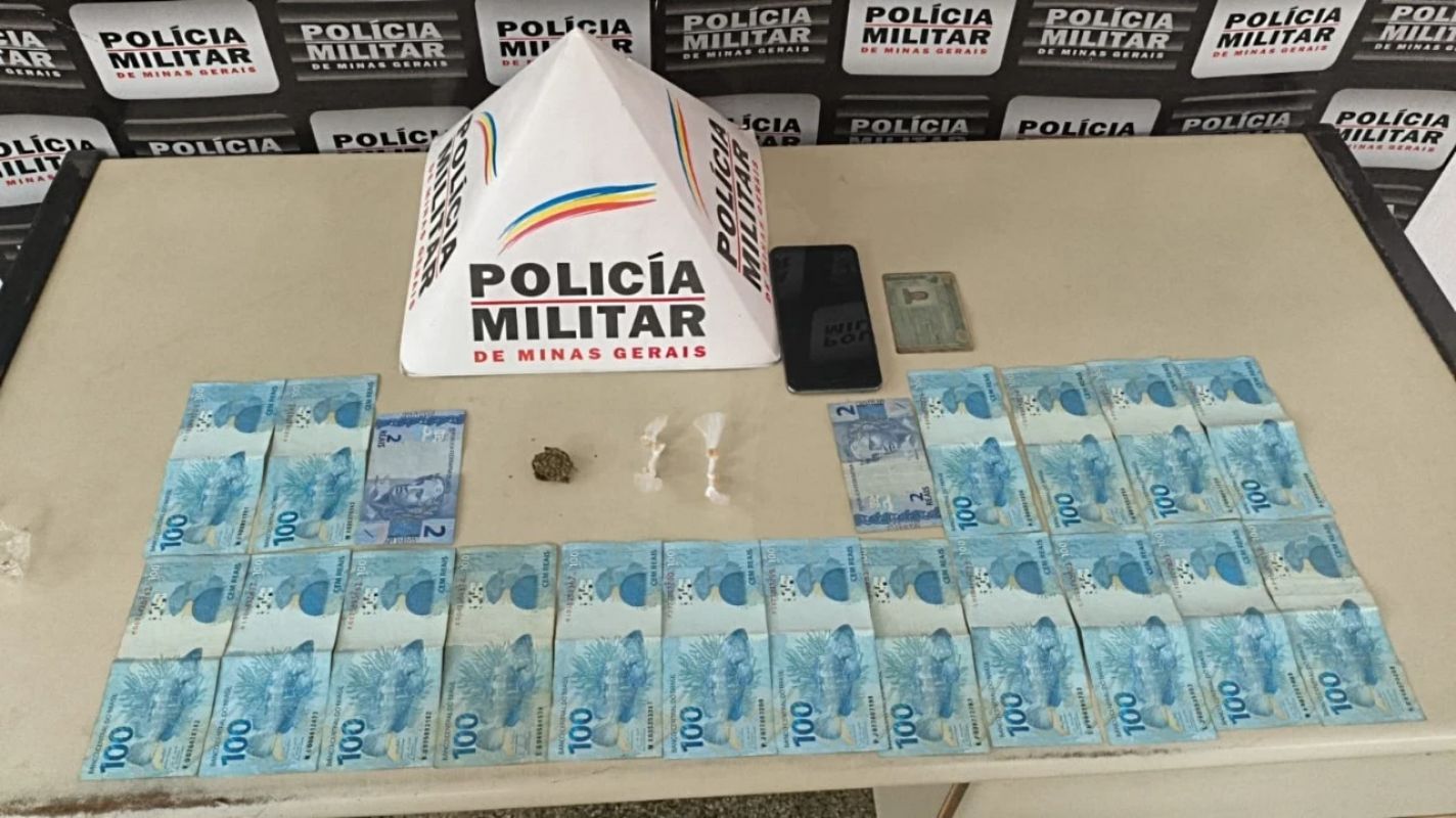 Polícia prende homem com drogas e dinheiro em João Monlevade