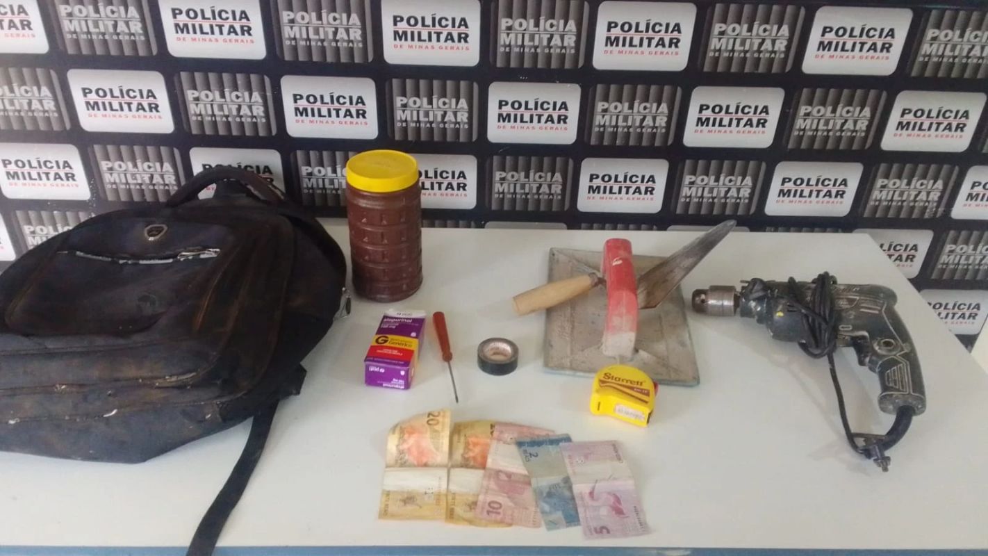 Homem é preso por furto em Piedade de Caratinga e PM recupera ferramentas