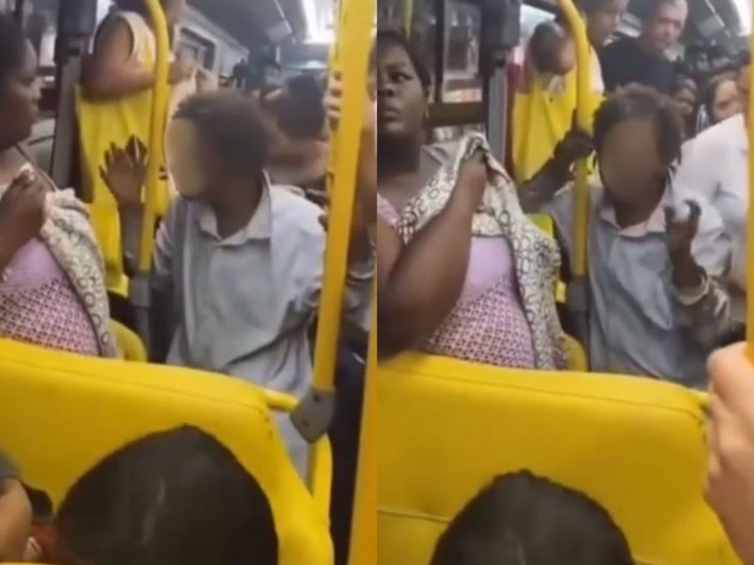 Idosa defeca em ônibus, joga fezes em passageiros e tumulto paralisa trânsito na Taquara