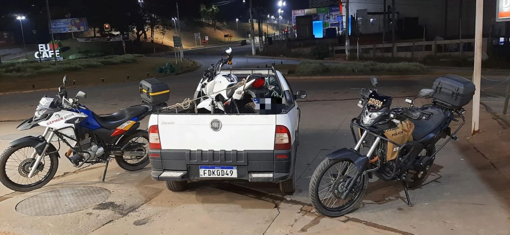 Moto furtada em BH e clonada é recuperada pela PM em Manhuaçu