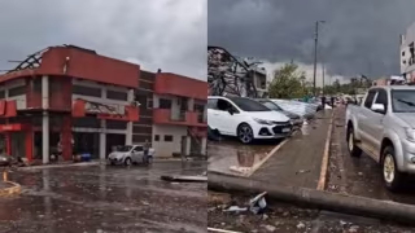  Cidade do Paraná ( Rio bonito) é devastada por temporal; veja vídeos