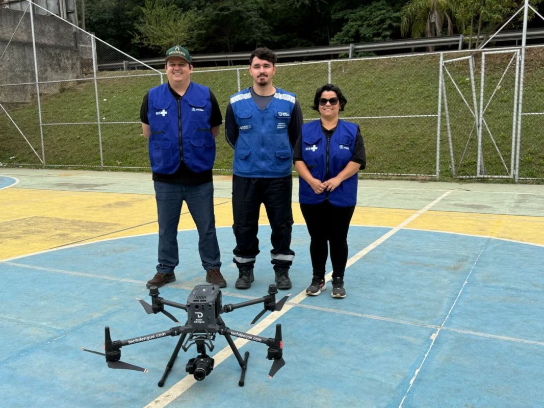 Drones sobrevoam bairros de Ipatinga para identificar focos do Aedes aegypti