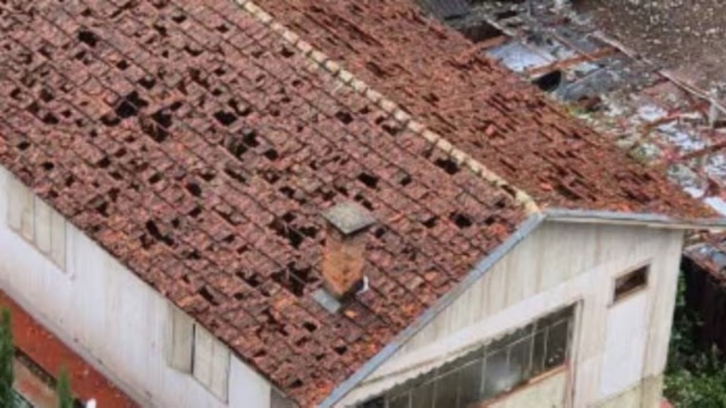 Temporal de granizo causa destruição e deixa feridos em Erechim, no RS