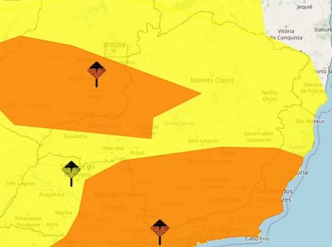 Inmet emite novos alertas de tempestade para todo o estado de Minas Gerais
