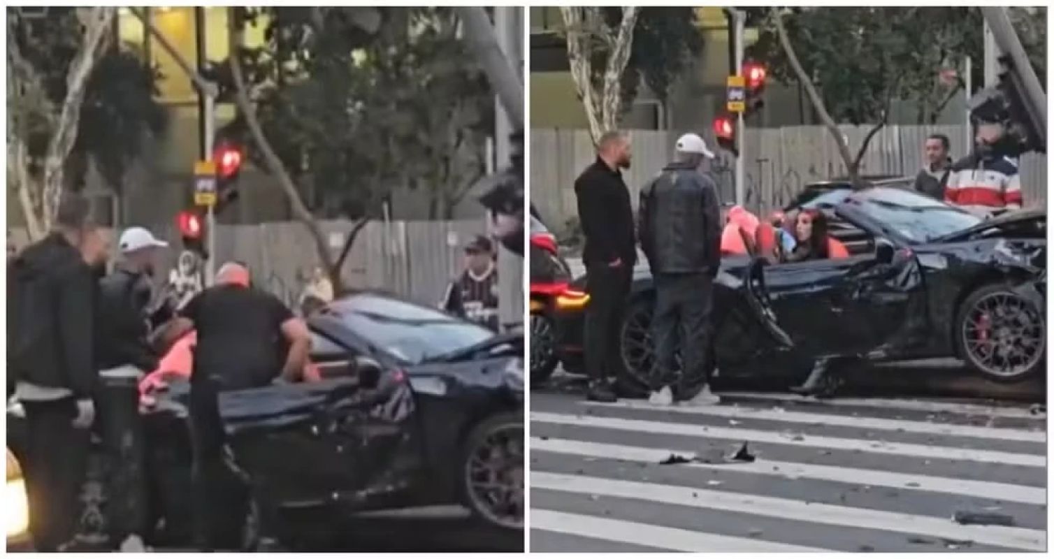 Bia Miranda e Gato Preto batem Porsche e causam acidente em SP