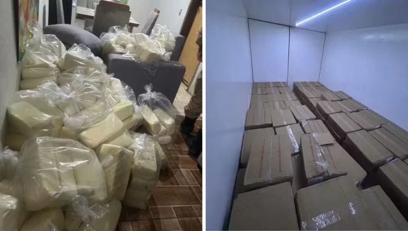 Polícia encontra mais de 3 toneladas de mussarela armazenadas em casa em GV; carga seguiria para o ES