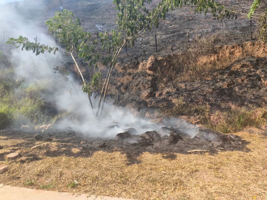 Incêndio em vegetação mobiliza fazendeiros em Nova Era
