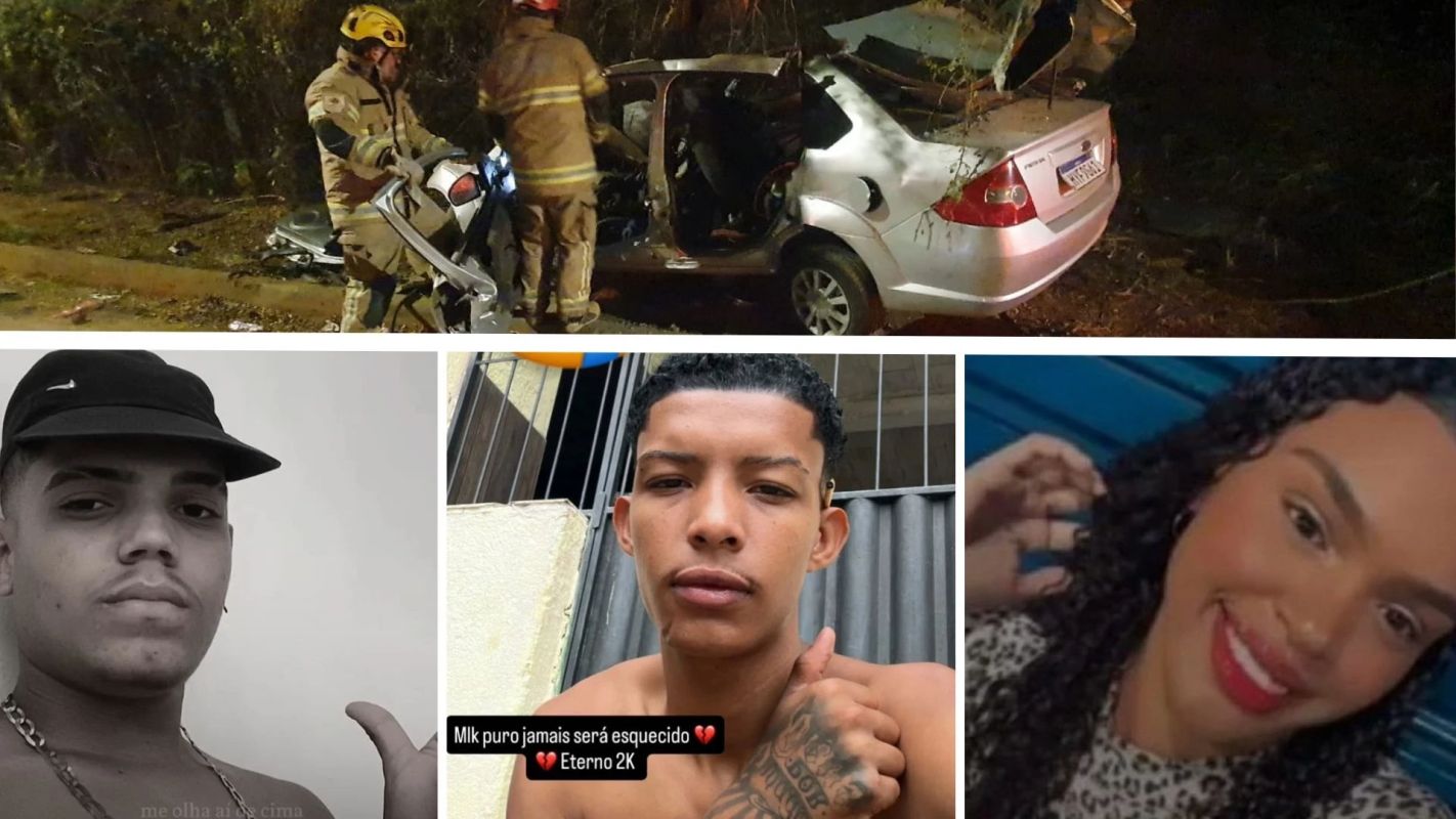 Identificados os três jovens que morreram em grave acidente na madrugada em Coronel Fabriciano