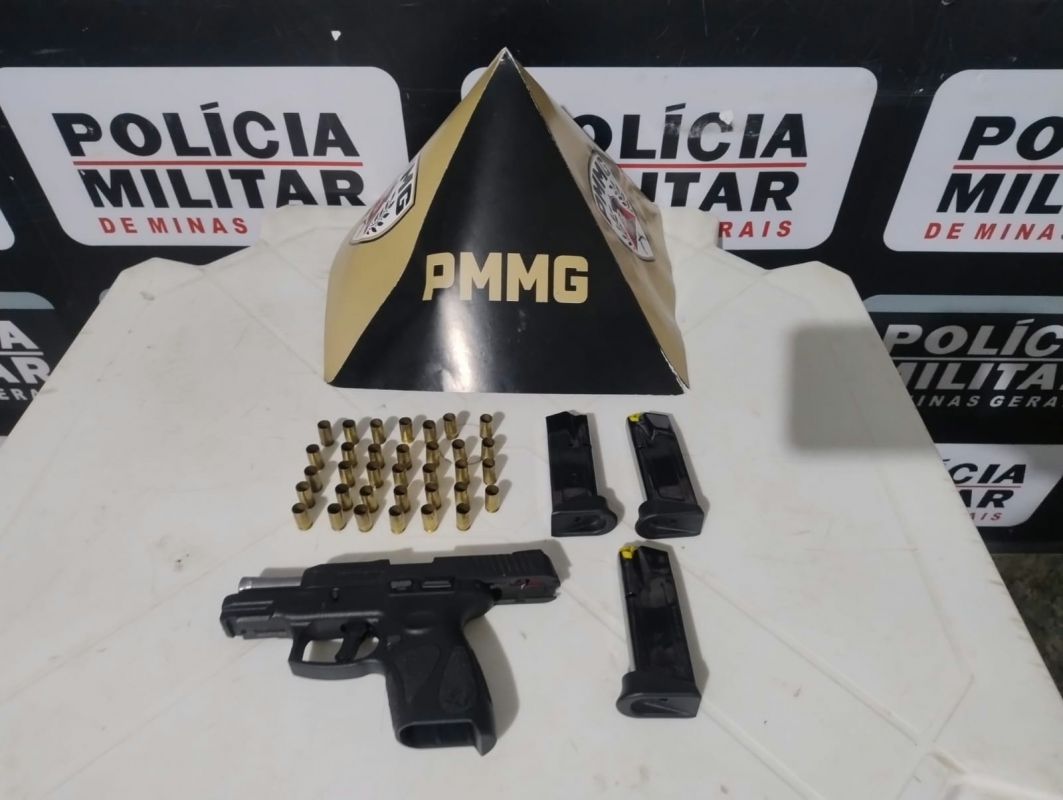 Homem de 32 anos é preso em flagrante após ameaça e disparos de arma de fogo em Ipaba
