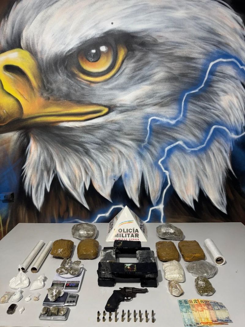 Polícia apreende drogas, armas e prende dois em operação em Ipatinga