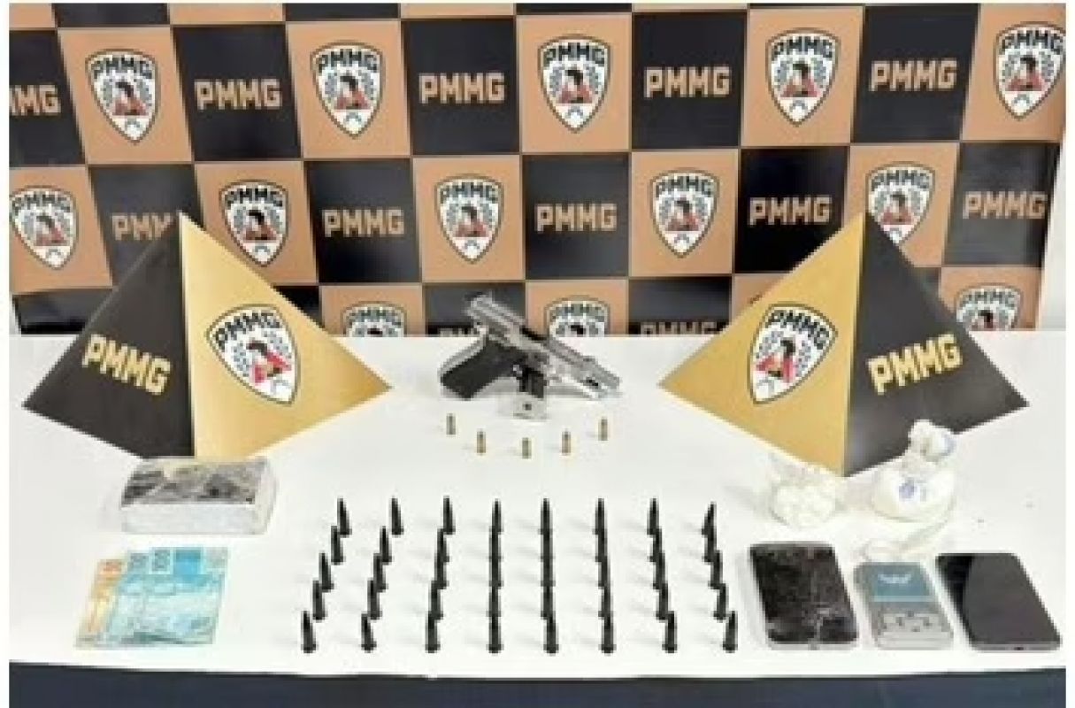 PM prende dois homens e apreende cocaína e pistola durante operação no Vale do Aço