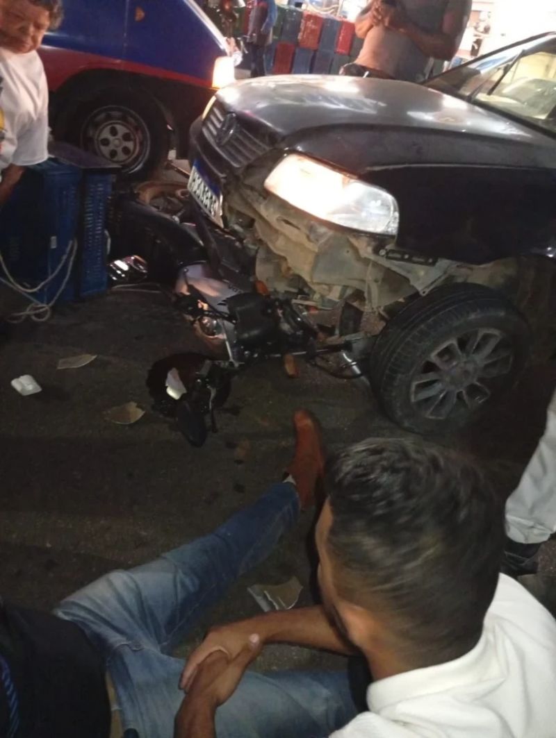 Motociclista fica ferido após colisão com carro em Nova Era