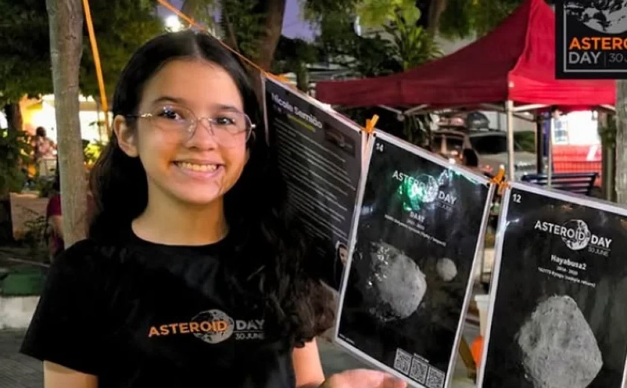Brasileira de 12 anos dá nome a asteroide reconhecido pela União Astronômica