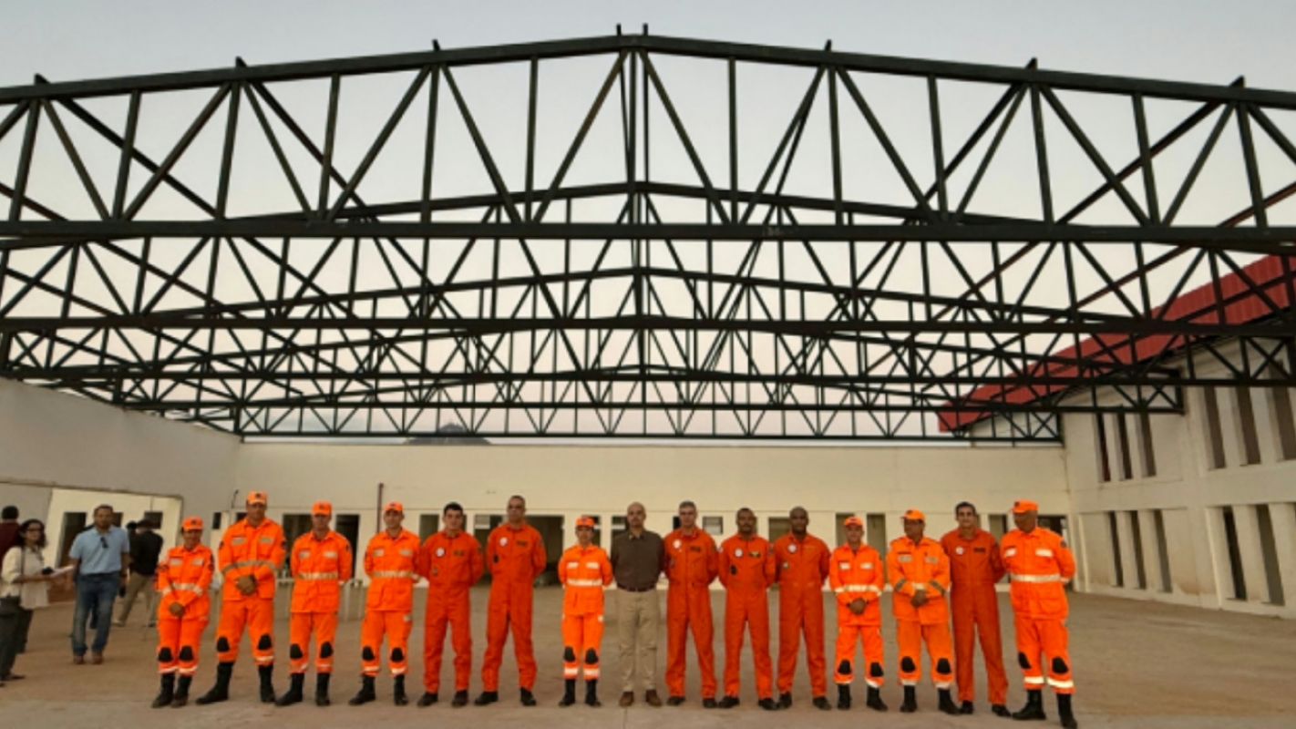 Base aérea dos Bombeiros em Valadares chega a 92% e atenderá cidades do Vale do Aço