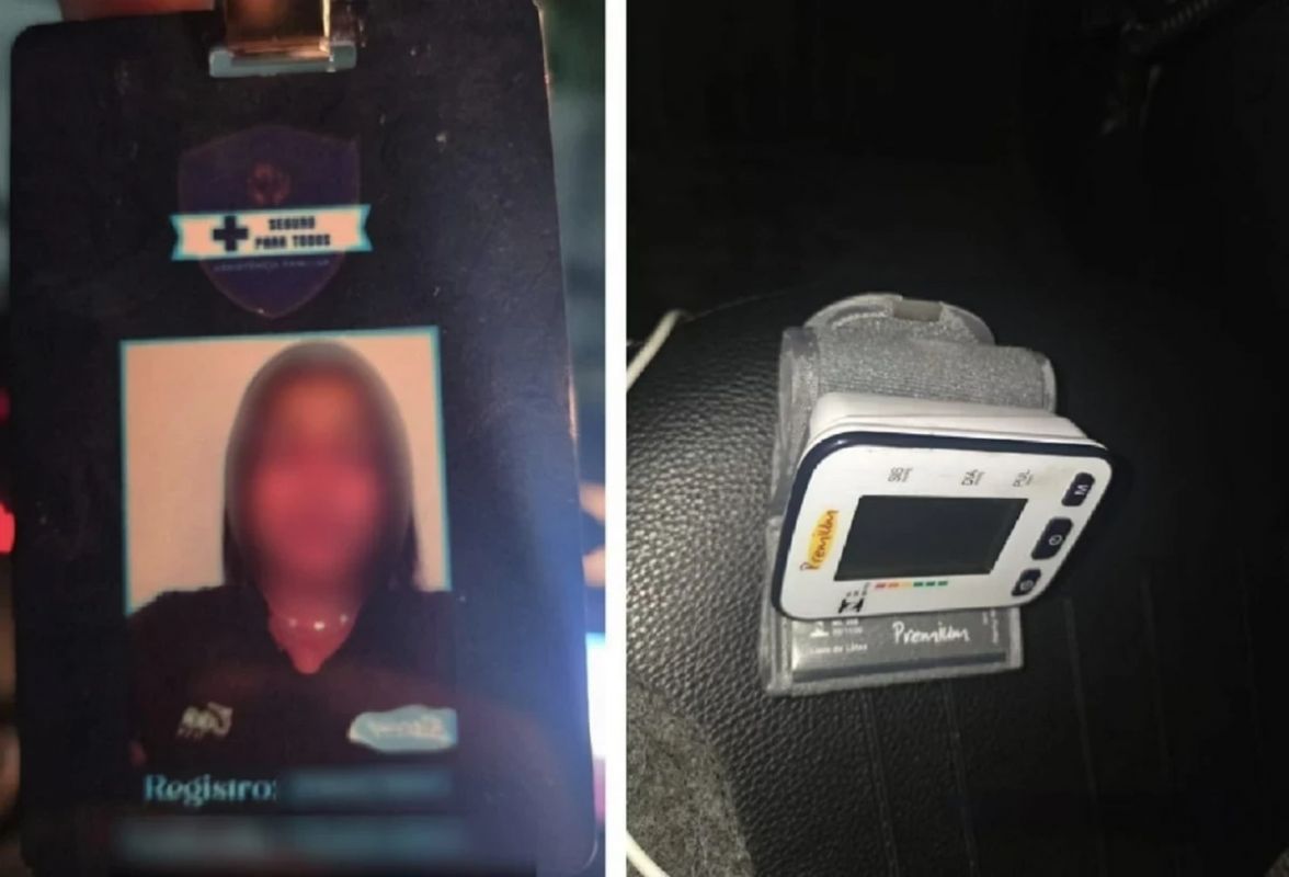 Golpe: mulher disfarçada de agente de saúde é flagrada colhendo dados e fotografando documentos na casa de idoso