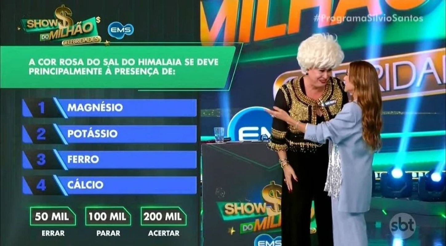 Nany People acerta pergunta 'fácil' e leva prêmio máximo do Show do Milhão