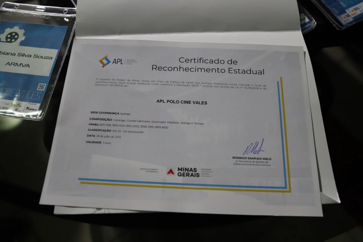  Vale do Aço ganha polo audiovisual com reconhecimento oficial do Governo de Minas