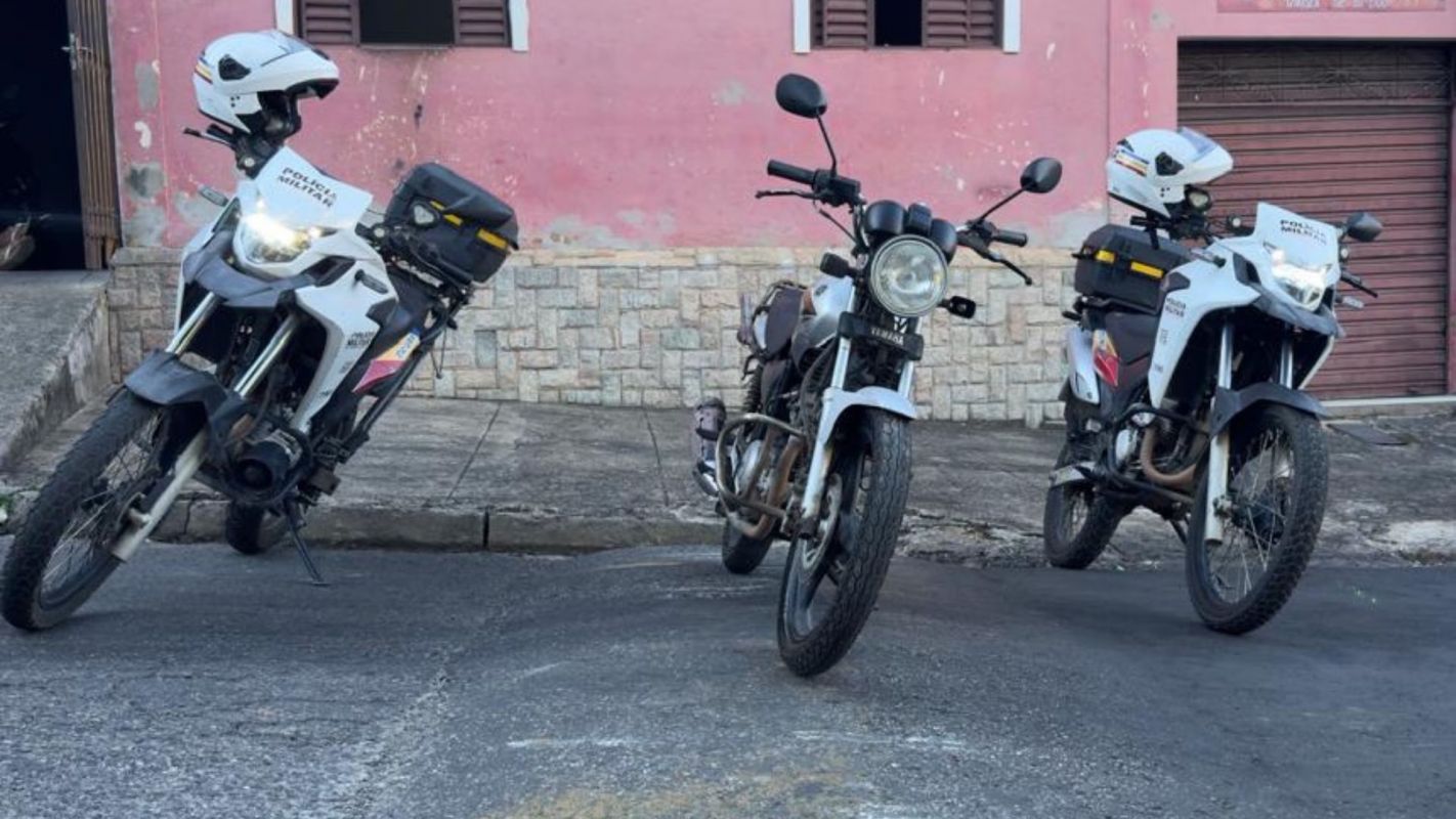 Motocicleta furtada é recuperada pela PM durante Operação Natalina em Ponte Nova