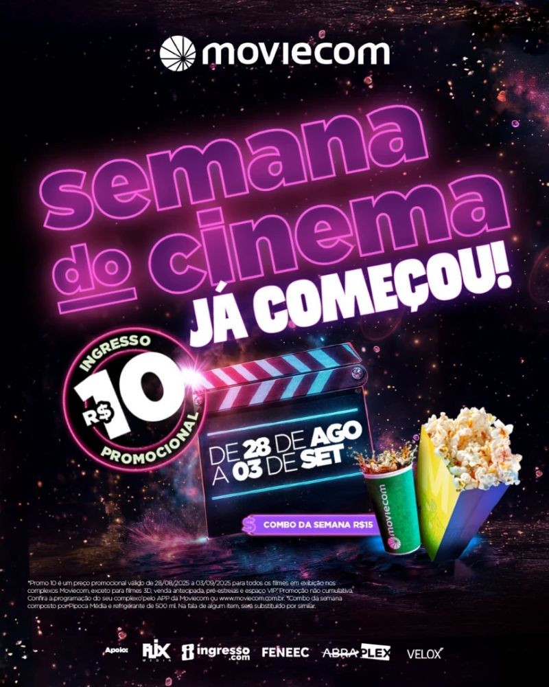 Ipatinga participa da Semana do Cinema com ingressos a R$10 e filmes inéditos