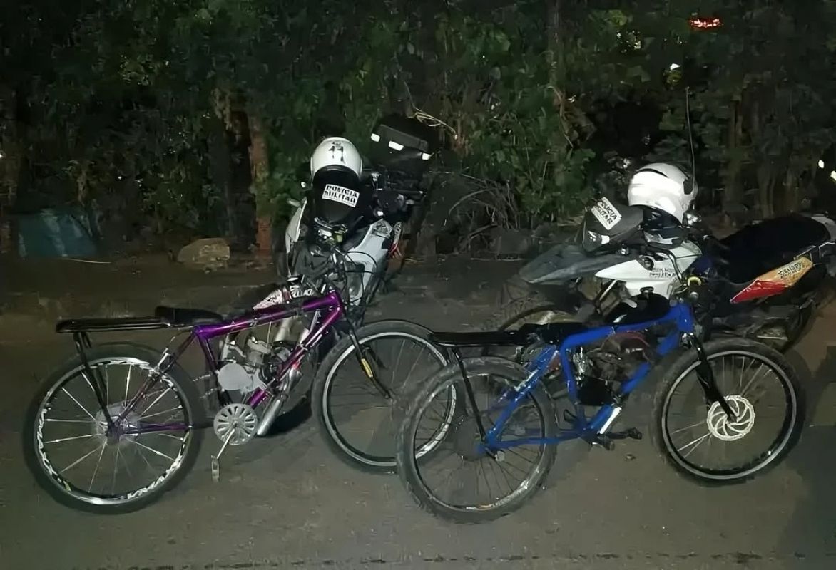 PM apreende bicicletas motorizadas em operação contra perturbação do sossego em Fabriciano