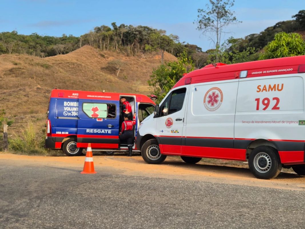 Motociclista morre após cair em curva na LMG-820 em São Domingos do Prata
