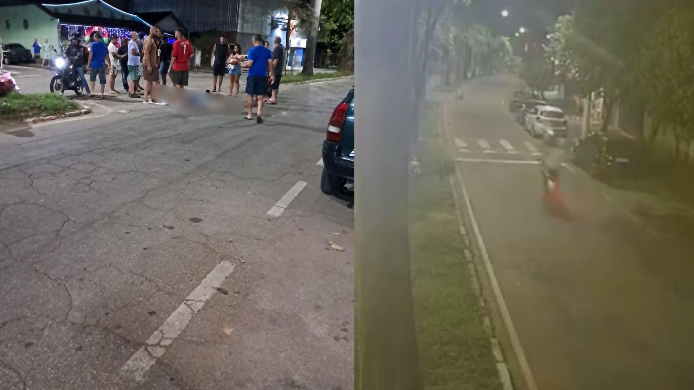 Vídeo: motociclista empina moto, atropela pedestre e foge sem prestar socorro em Timóteo