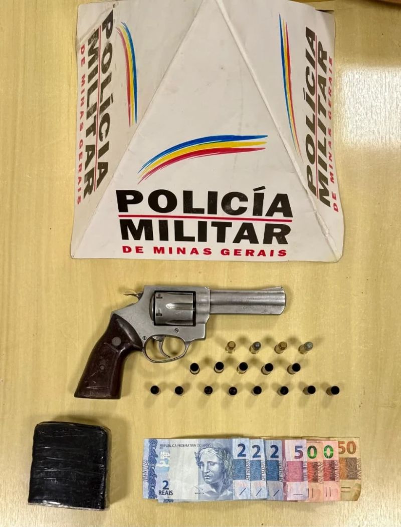 Polícia Militar prende homem por tráfico, arma ilegal e resistência em Ipaba