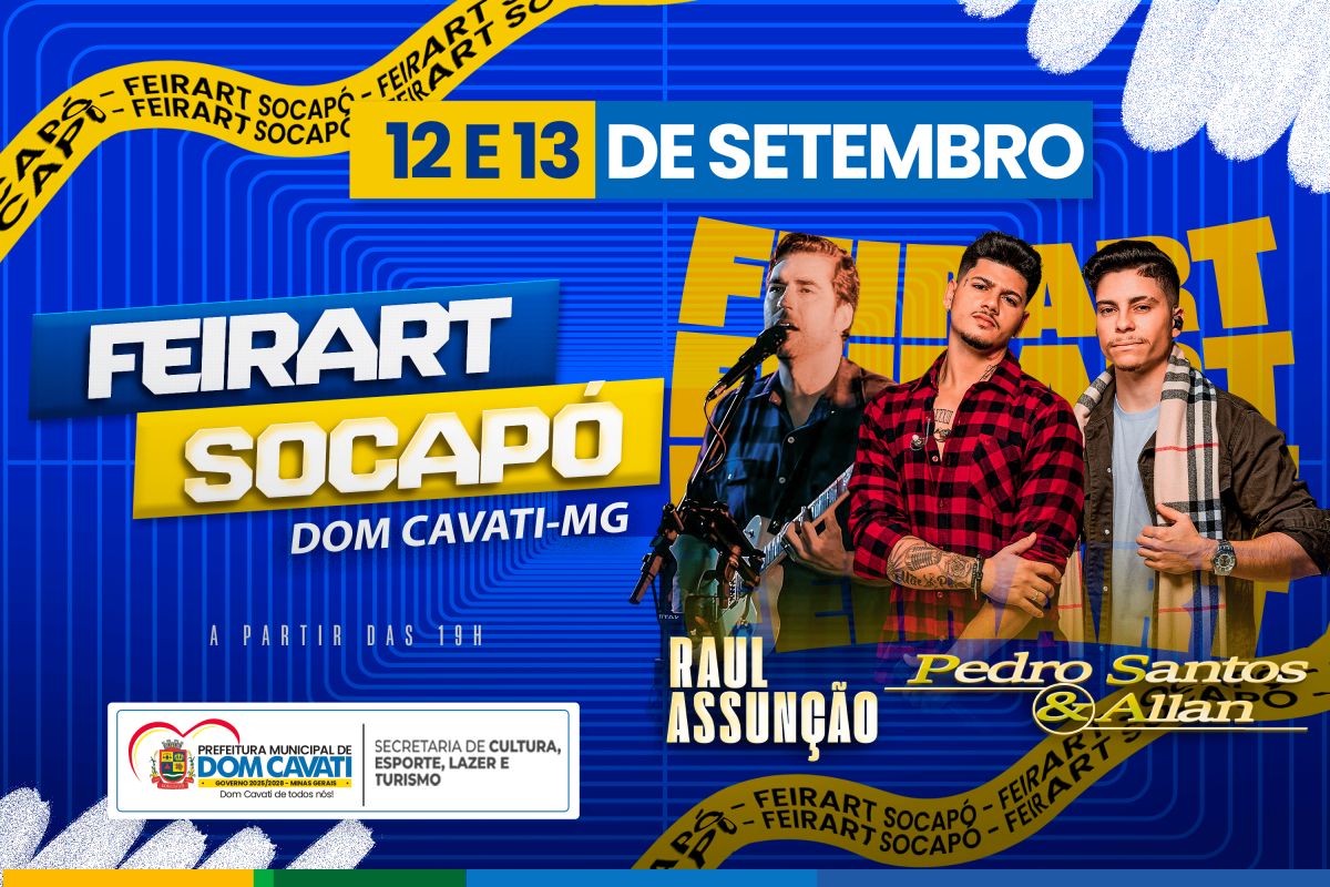 Feirart Socapó movimenta Dom Cavati com dois dias de cultura, gastronomia e música