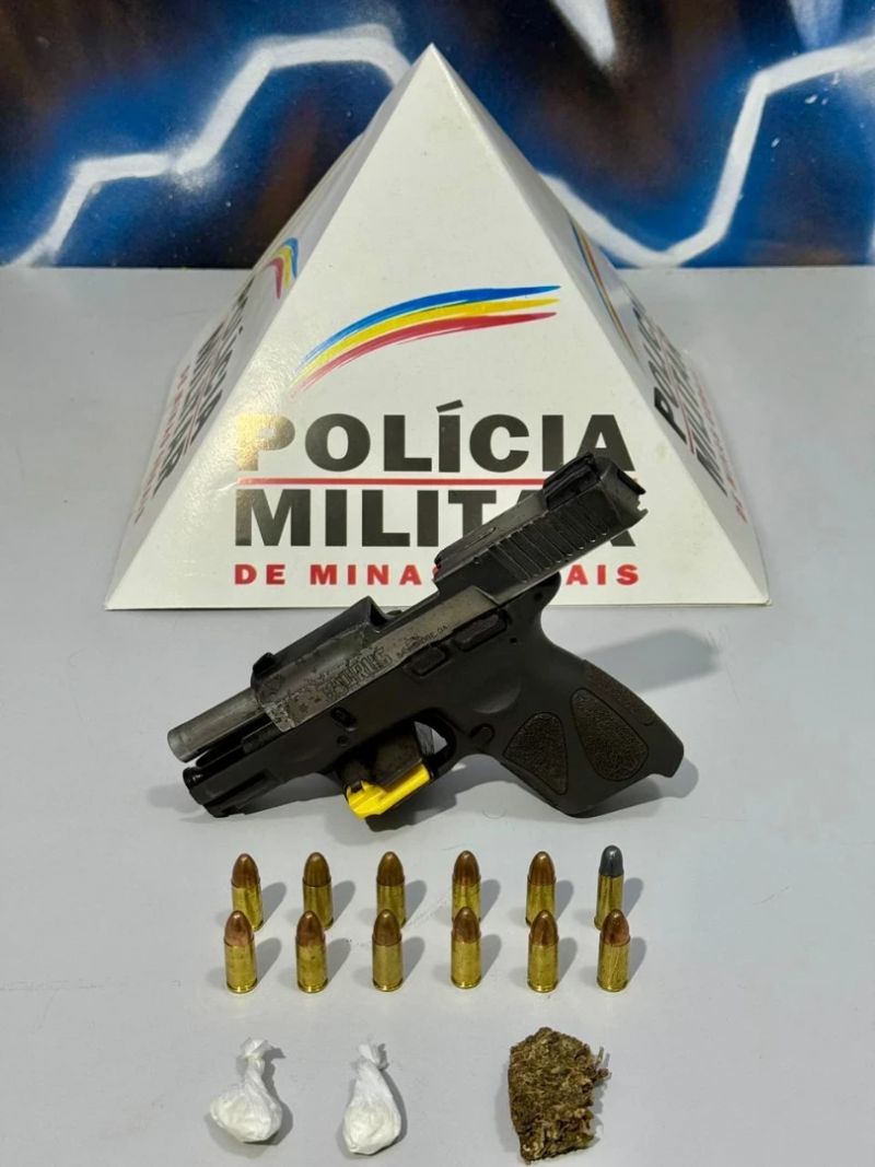 Polícia apreende arma de uso restrito e drogas em Ipatinga