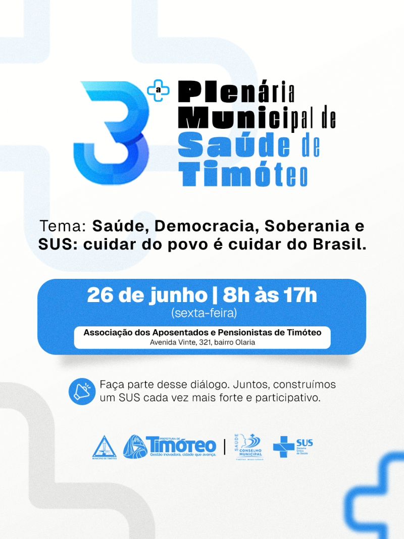 Timóteo realiza III Plenária de Saúde com entrega de veículo para fortalecer o controle social