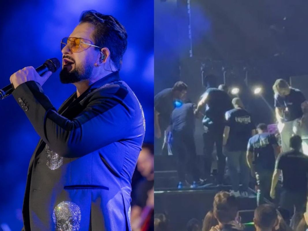 Marrone cai do palco em show e bate a cabeça, gerando susto em fãs