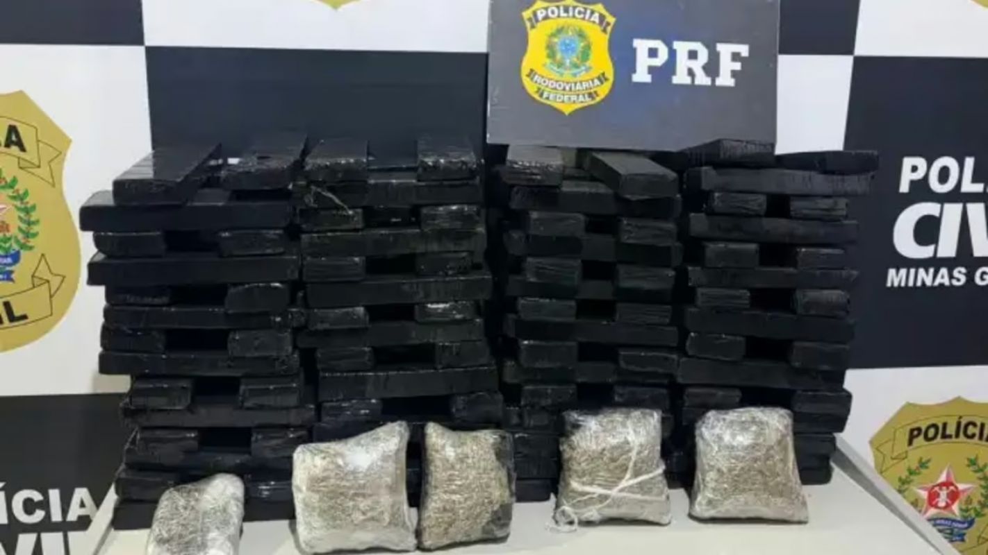 Operação intercepta cerca de 200 quilos de drogas que seriam levadas para Muriaé, MG