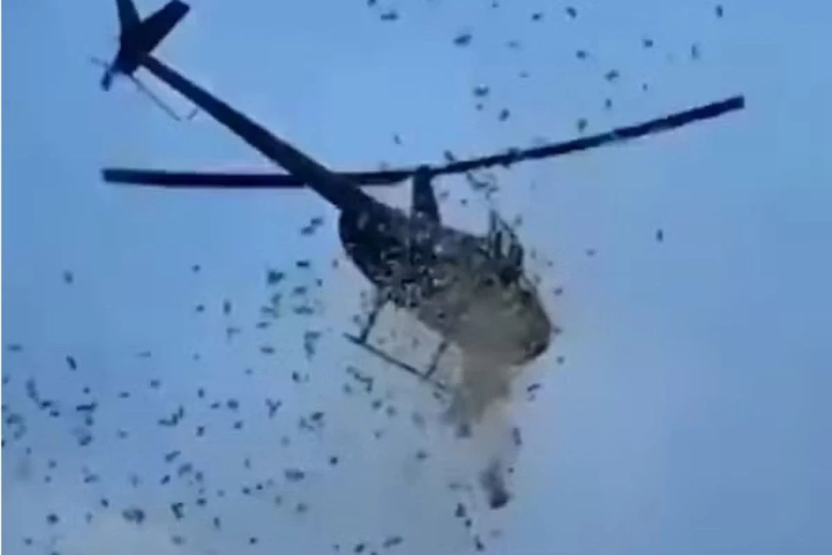 Helicóptero lança dinheiro em homenagem a empresário de Detroit