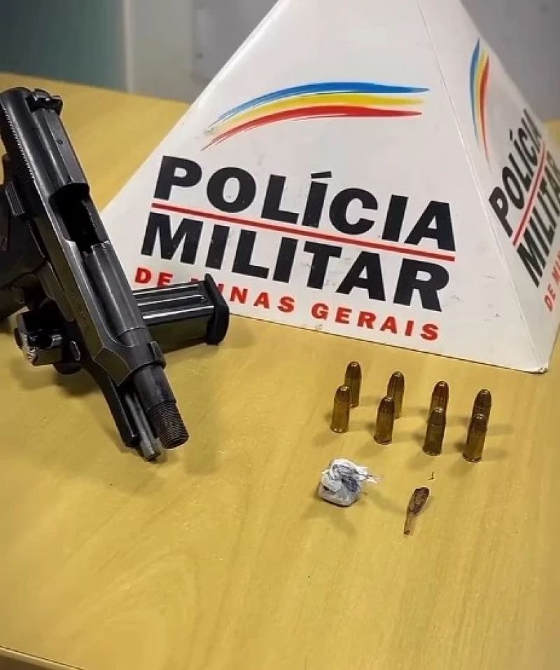 Homem é preso com arma e drogas após denúncia de ameaça de morte em Ipatinga