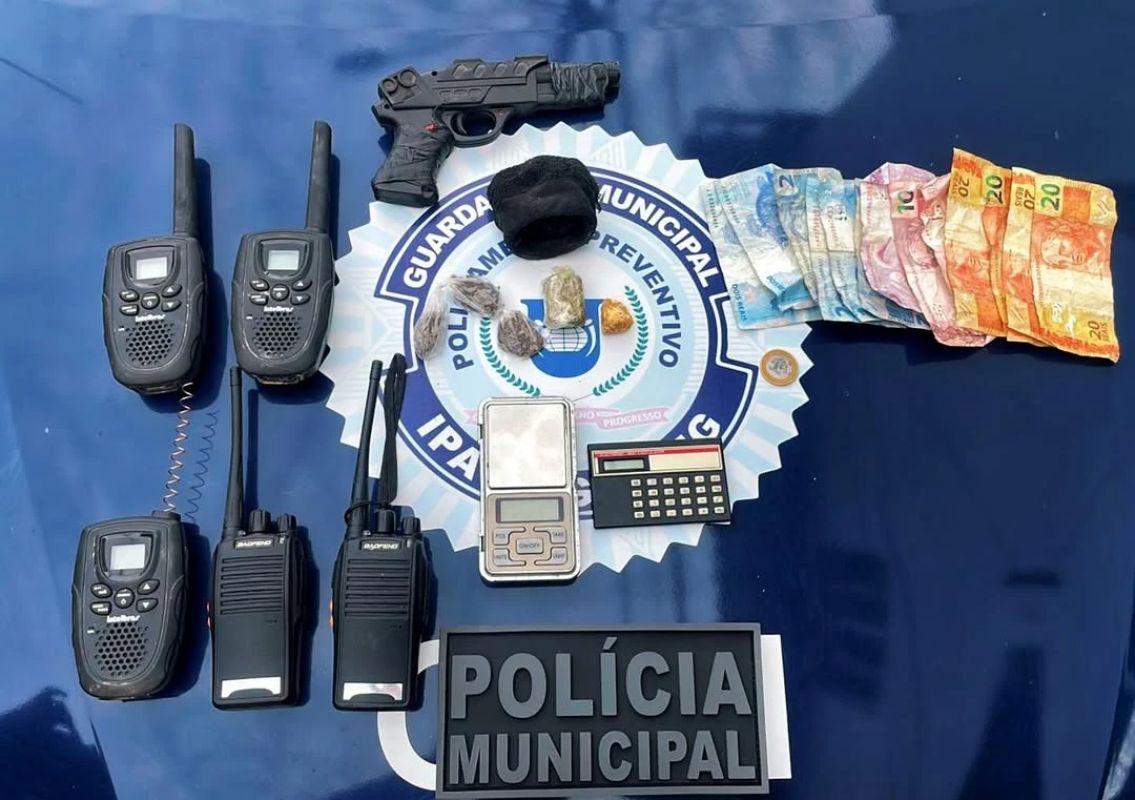 Polícia Municipal de Ipatinga prende suspeitos por tráfico e apreende drogas no Centro