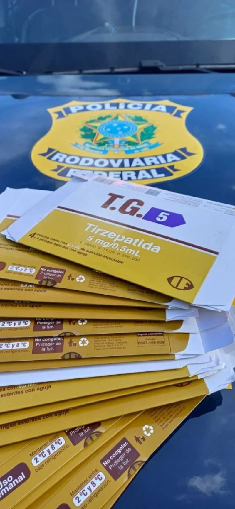 Casal é detido com remédios ilegais e mercadorias do Paraguai na BR-381