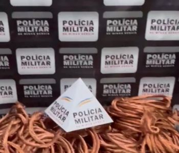 Polícia Militar intercepta mais de 500 kg de fios de cobre em São Gonçalo do Rio Abaixo