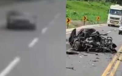 Vídeo mostra momento do grave acidente que matou motorista na BR-381 em Nova Era