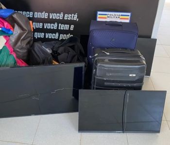 PM apreende armas e produtos furtados em operação no bairro Esperança, em Ipatinga