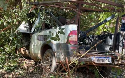 Adolescente de 15 anos morre ao bater caminhonete em árvore em Tarumirim