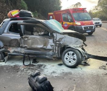 Colisão entre quatro veículos deixa oito feridos na BR-381 em São Gonçalo do Rio Abaixo
