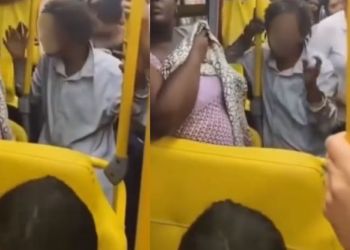 Idosa defeca em ônibus, joga fezes em passageiros e tumulto paralisa trânsito na Taquara