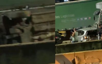 Vídeo: engavetamento na BR-381 deixa feridos e mobiliza equipes de resgate em Ipatinga
