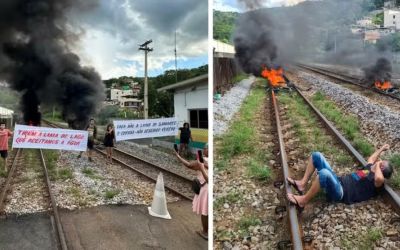  Manifestações em Resplendor e Itueta causam suspensão da circulação do trem de passageiros da Vale