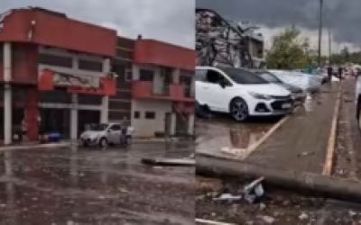  Cidade do Paraná ( Rio bonito) é devastada por temporal; veja vídeos