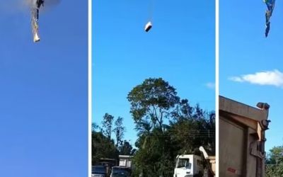 Balão pega fogo e cai em Praia Grande (SC); oito pessoas morrem