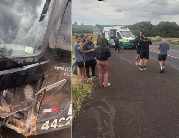 Cantor Latino e equipe sofrem acidente de ônibus em rodovia de SP
