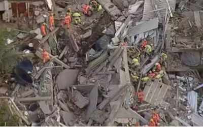 Lar de idosos desaba em BH e deixa um morto; bombeiros buscam vítimas sob escombros